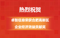 熱烈祝賀!卓智信息榮獲合肥高新區(qū)企業(yè)經濟效益貢獻獎